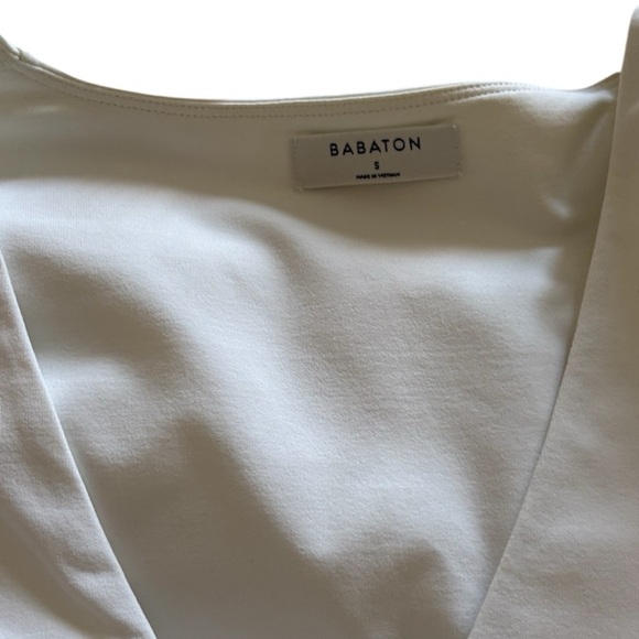 Aritiza Babaton Contour V-Neck Longsleeve Body-hugging V-neck Longsleeve White - Picture 5 of 5